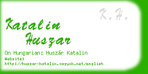 katalin huszar business card