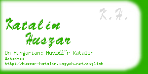 katalin huszar business card